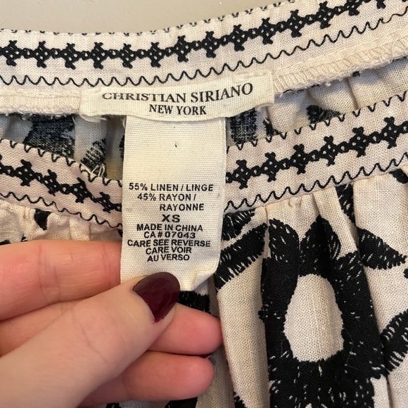 Christian Sirano square neck boho blouse XS - Picture 2 of 4